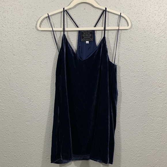 Johnny Was Navi Blue Remy Silk-Blend Cami Blouse   size S - Picture 1 of 10